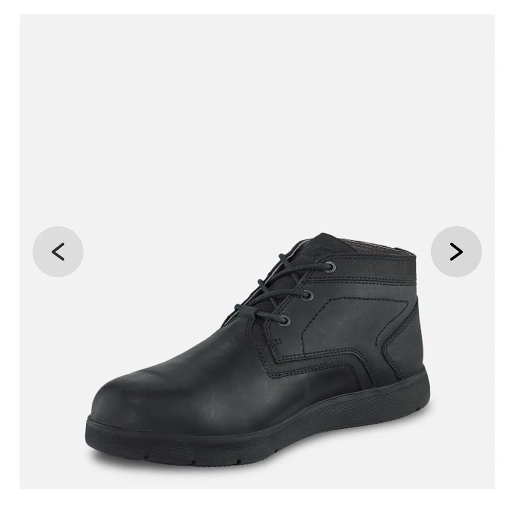 Red Wing Shoes Black Chukka Safety Boots with Leather Construction
